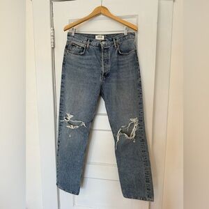 Agolde 90s Pinch Waist Ripped Jeans size 30